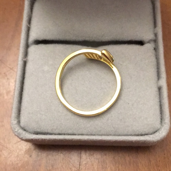 GOLD PLATED STERLING SILVER WRAPAROUND RING - Picture 3 of 5